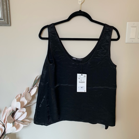 NWT Zara scoop neck tank black - Picture 3 of 3